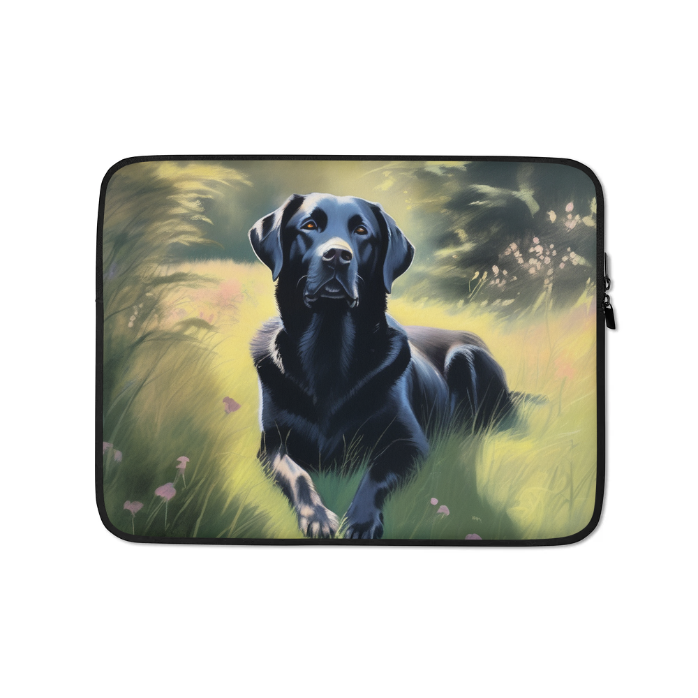 PugMug Custom Black Labrador Retriever Laptop Sleeve