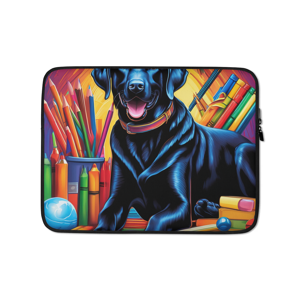 PugMug Custom Black Labrador Retriever Laptop Sleeve