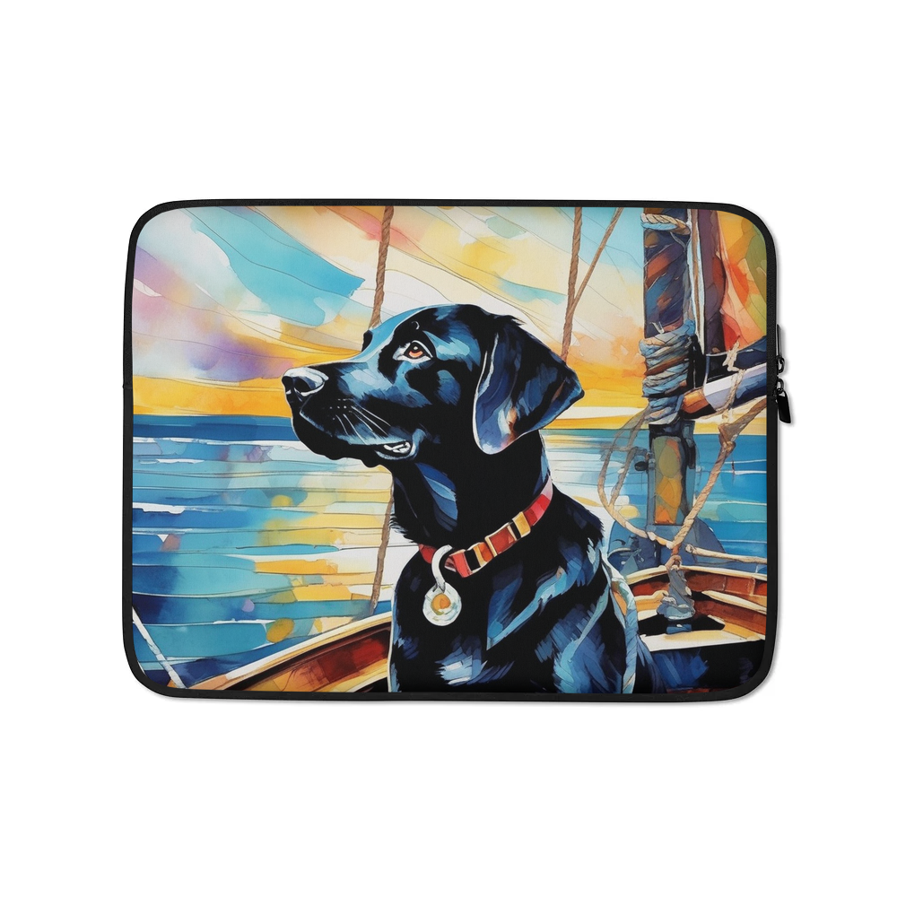 PugMug Custom Black Labrador Retriever Laptop Sleeve