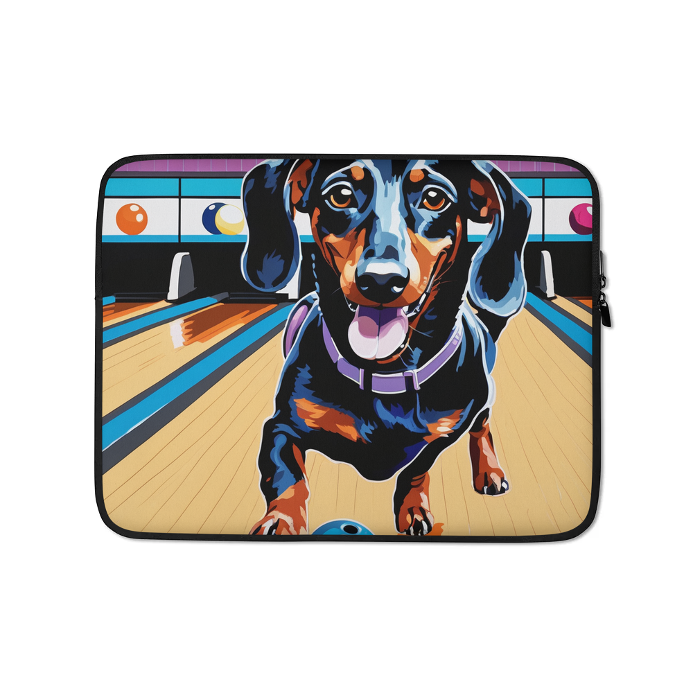 PugMug Custom Black Dachshund Laptop Sleeve