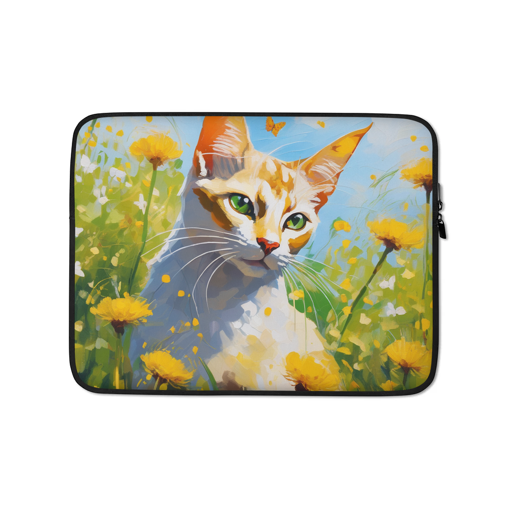 PugMug Custom White Abyssinian Cat Laptop Sleeve