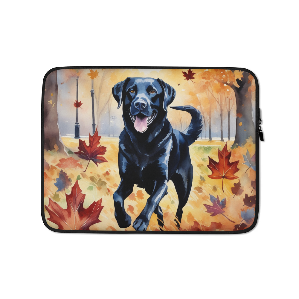 PugMug Custom Black Labrador Retriever Laptop Sleeve