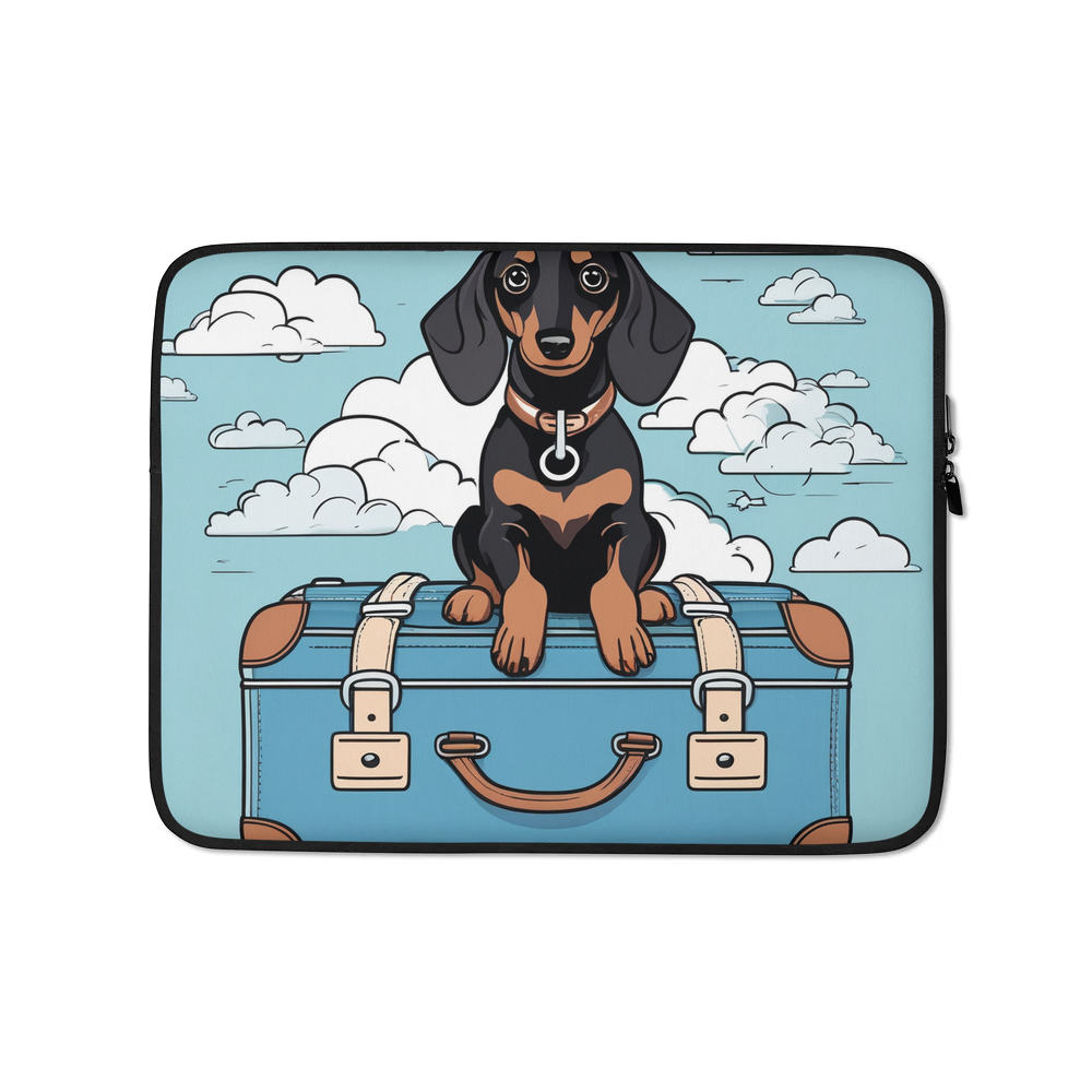 PugMug Custom Black Dachshund Laptop Sleeve