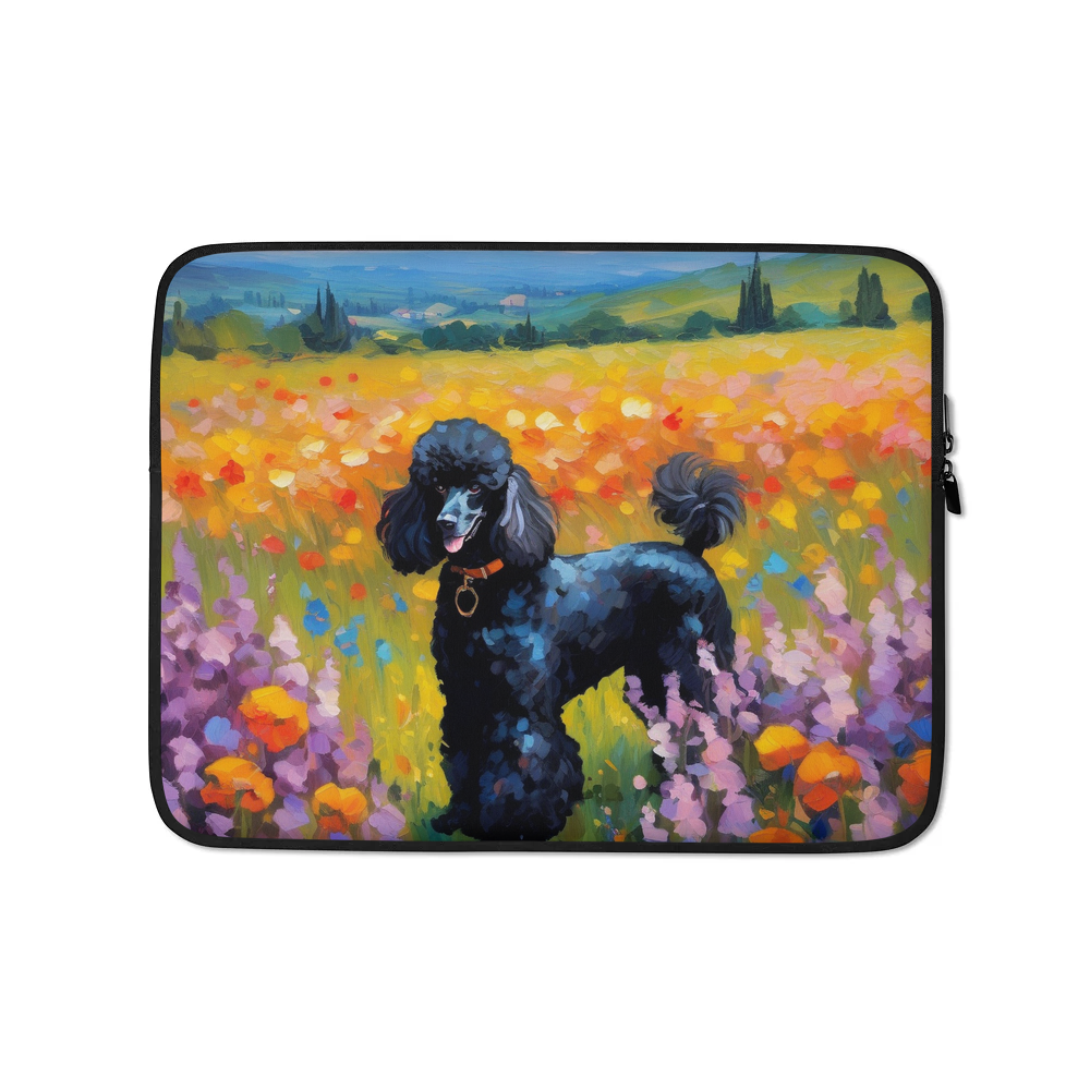 PugMug Custom Black Poodle Laptop Sleeve