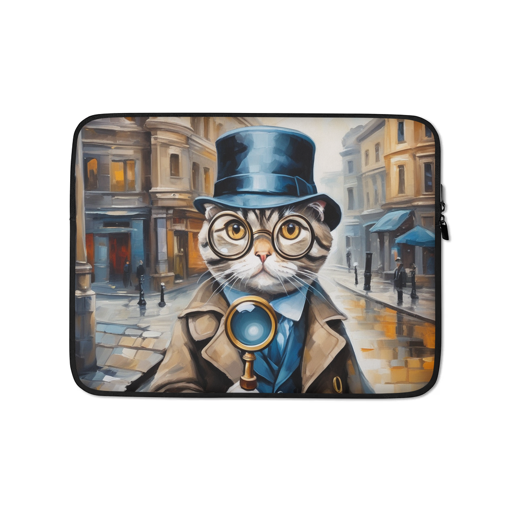 PugMug Custom Tabby Scottish Fold Cat Laptop Sleeve