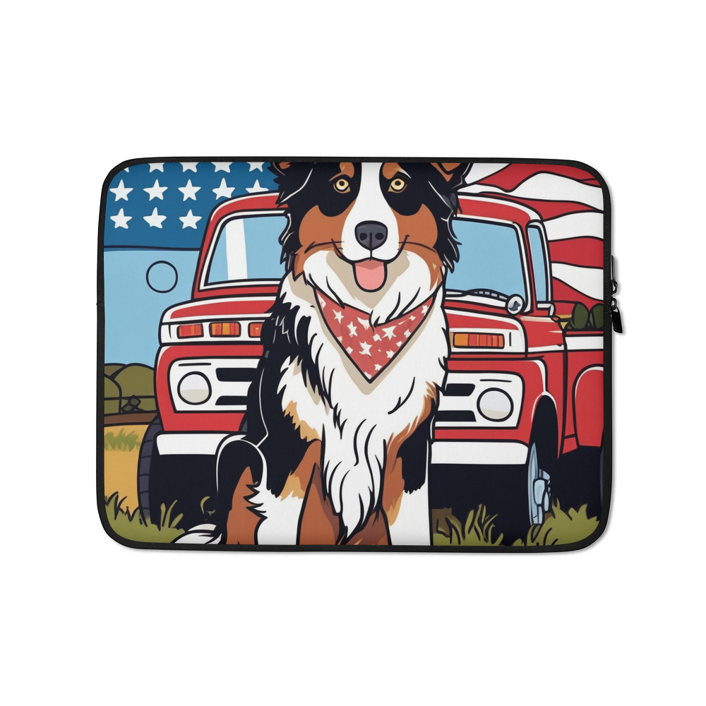 PugMug Custom Australian Shepherd Dog Laptop Sleeve