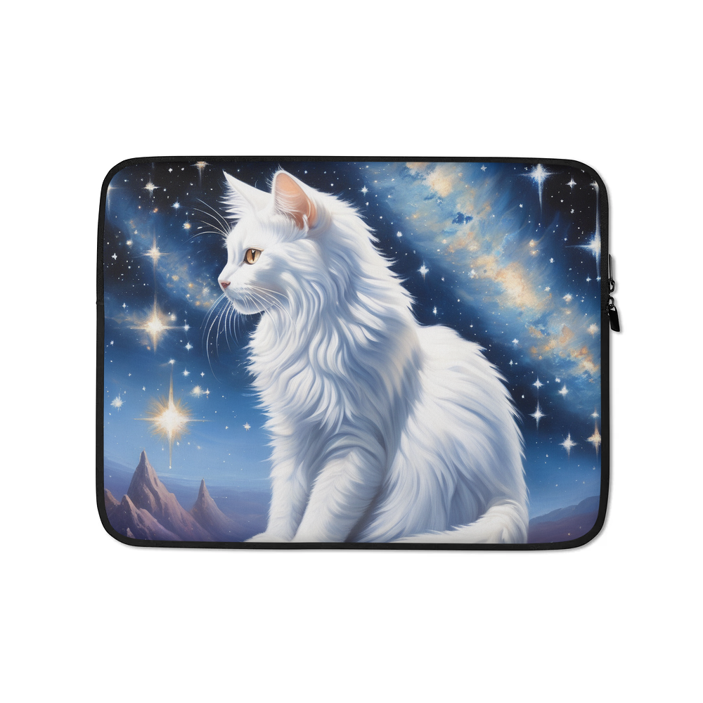 PugMug Custom White Companion Cat Laptop Sleeve