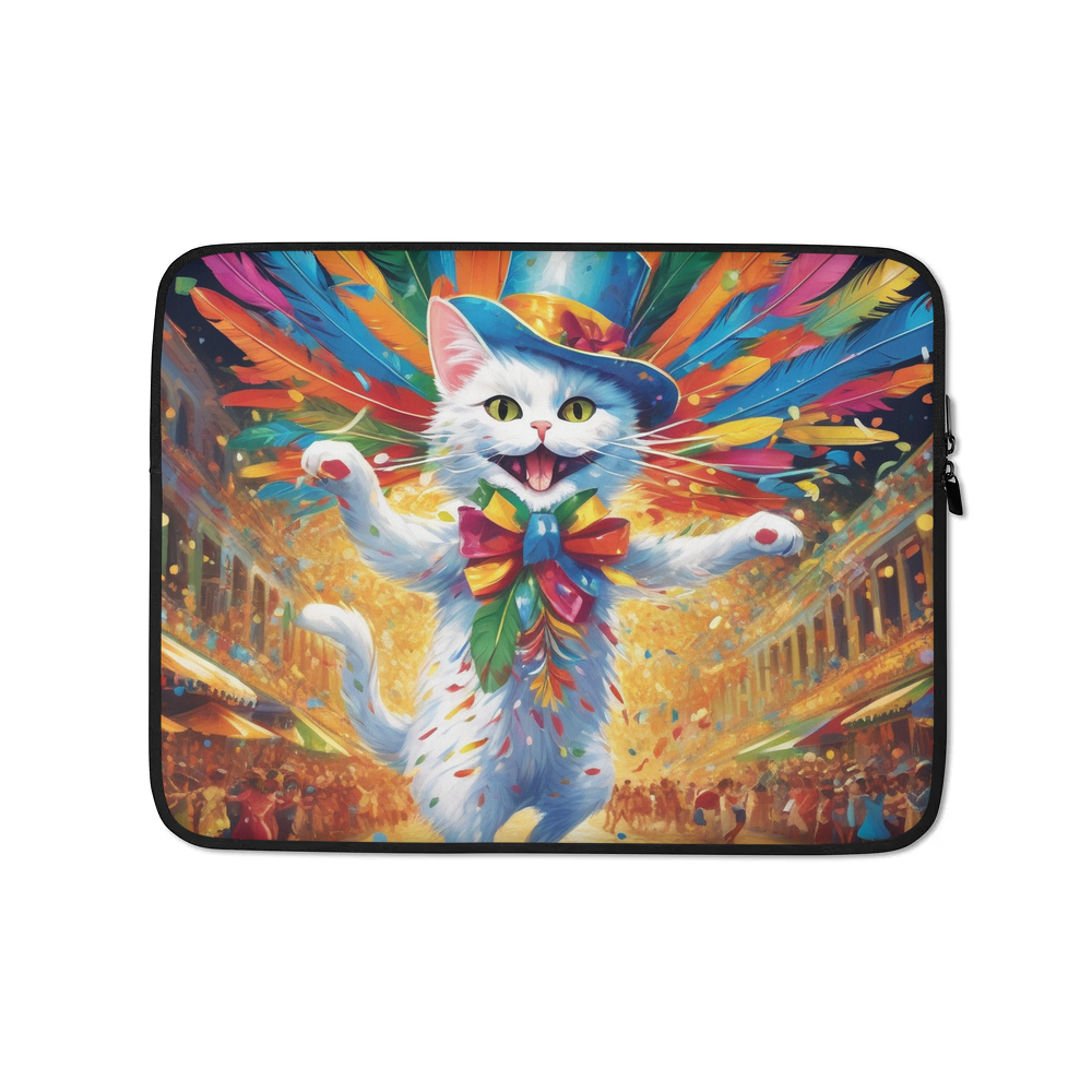 PugMug Custom White Companion Cat Laptop Sleeve