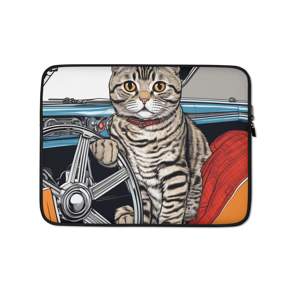 PugMug Custom Tabby Scottish Fold Cat Laptop Sleeve