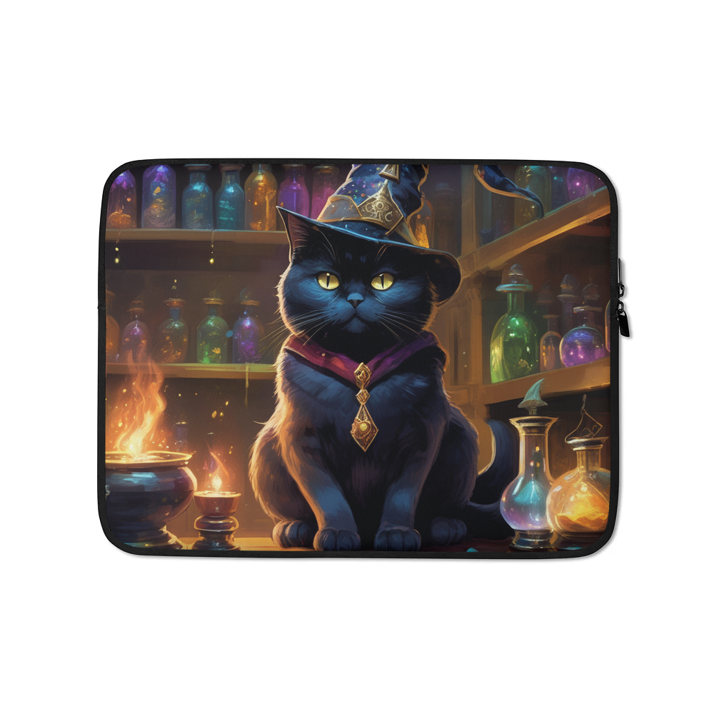 PugMug Custom Black British Shorthair Cat Laptop Sleeve