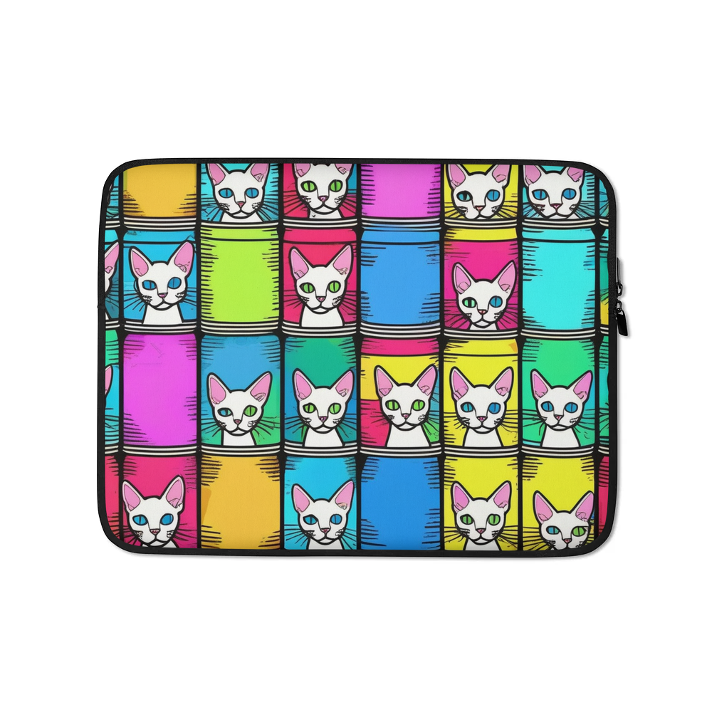 PugMug Custom Tabby Devon Rex Cat Laptop Sleeve