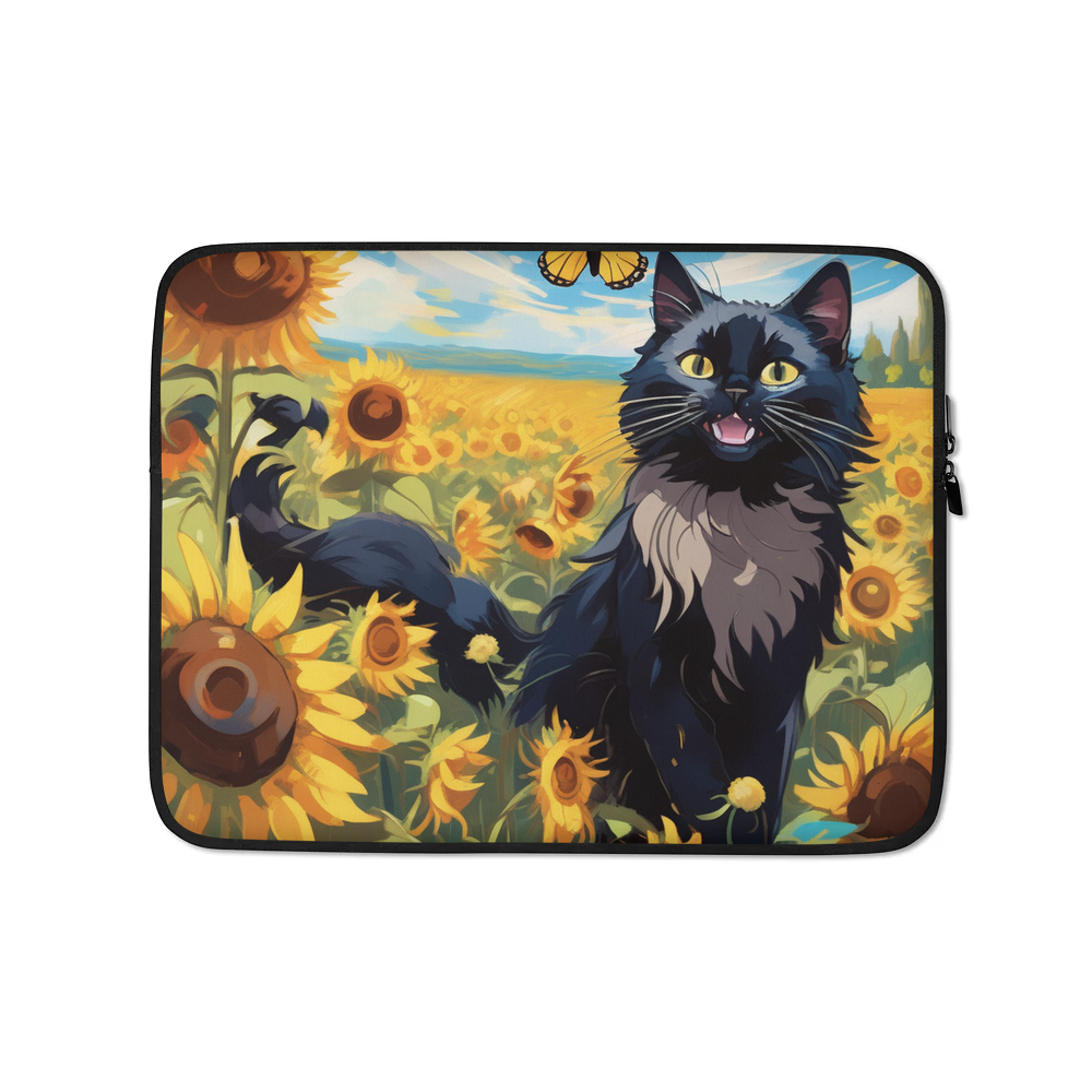 PugMug Custom Black Ragdoll Cat Laptop Sleeve