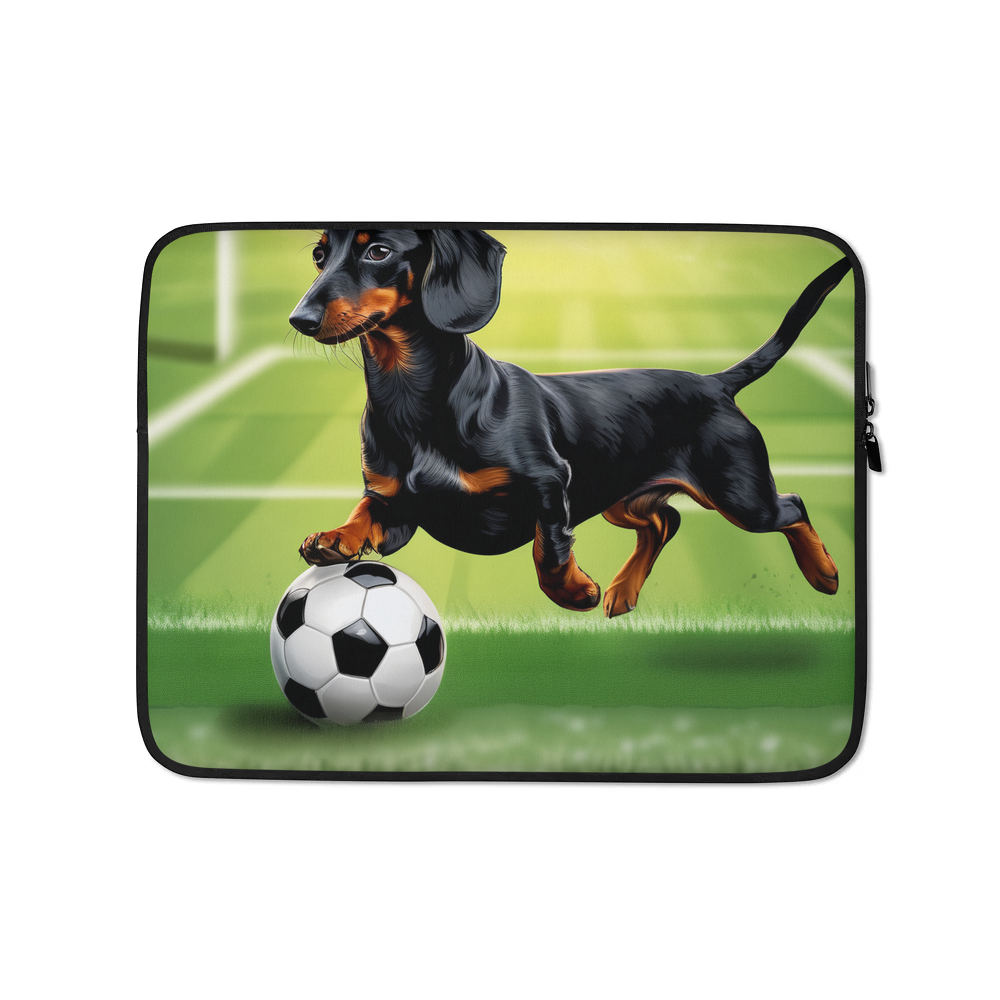 PugMug Custom Black Dachshund Laptop Sleeve