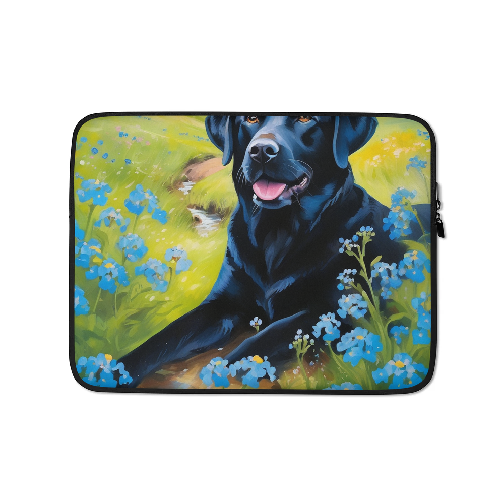 PugMug Custom Black Labrador Retriever Laptop Sleeve