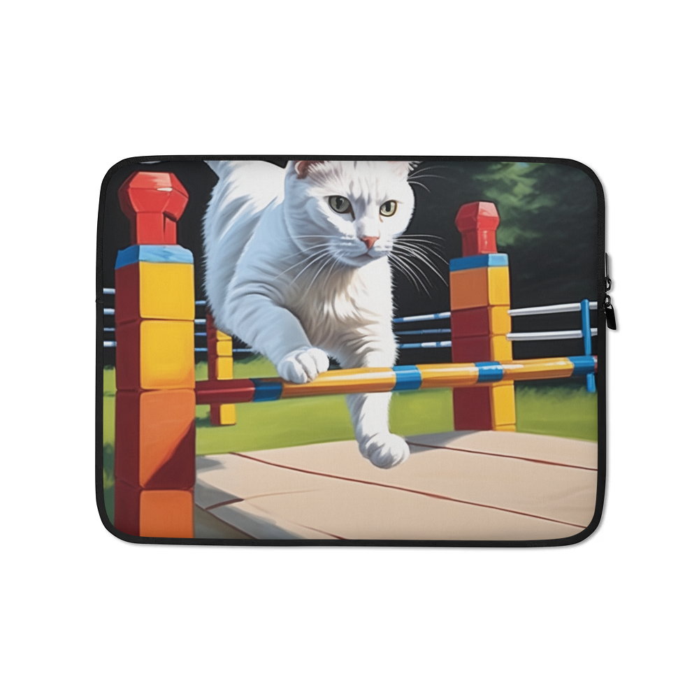 PugMug Custom White Companion Cat Laptop Sleeve
