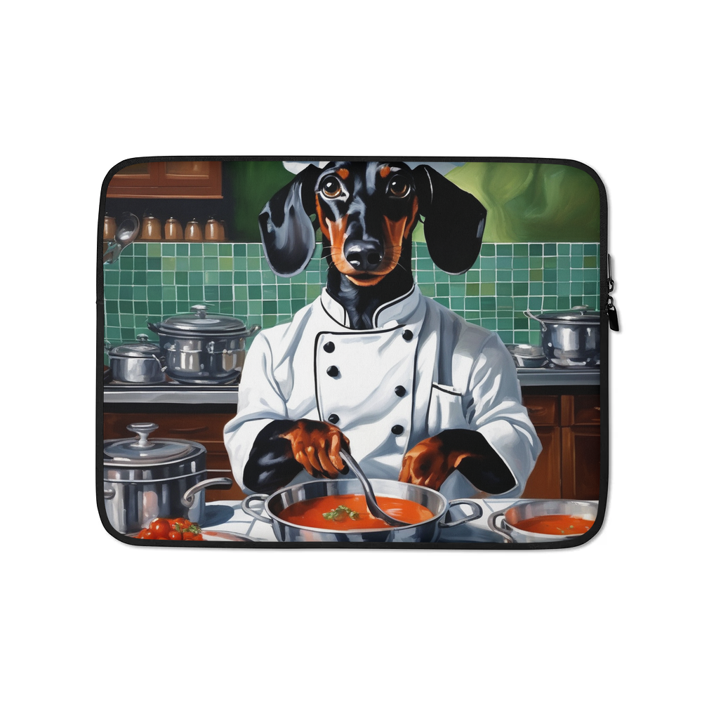 PugMug Custom Black Dachshund Laptop Sleeve