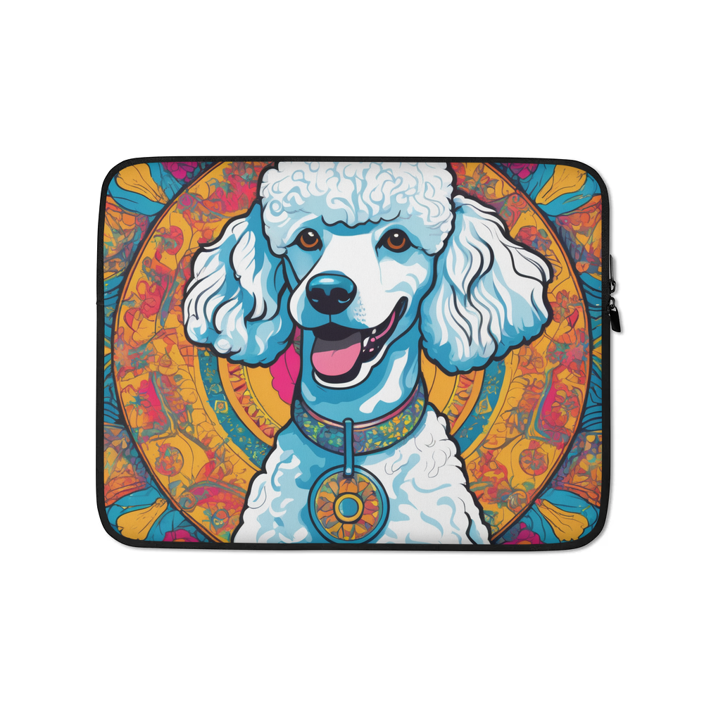 PugMug Custom White Poodle Laptop Sleeve