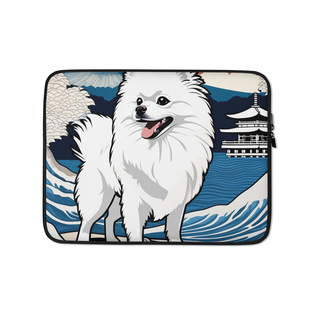 PugMug Custom White Pomeranian Laptop Sleeve