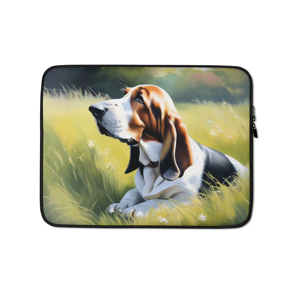 PugMug Custom Basset Hound Laptop Sleeve