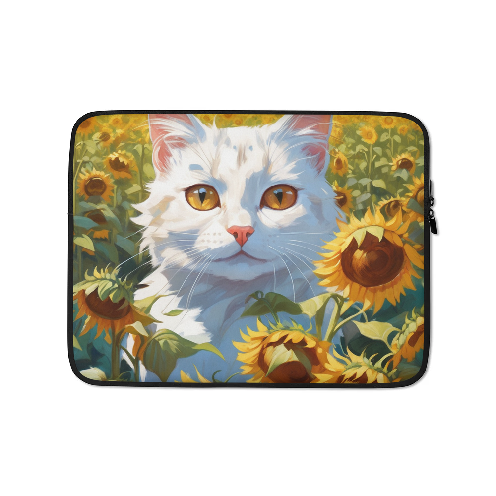 PugMug Custom White Companion Cat Laptop Sleeve
