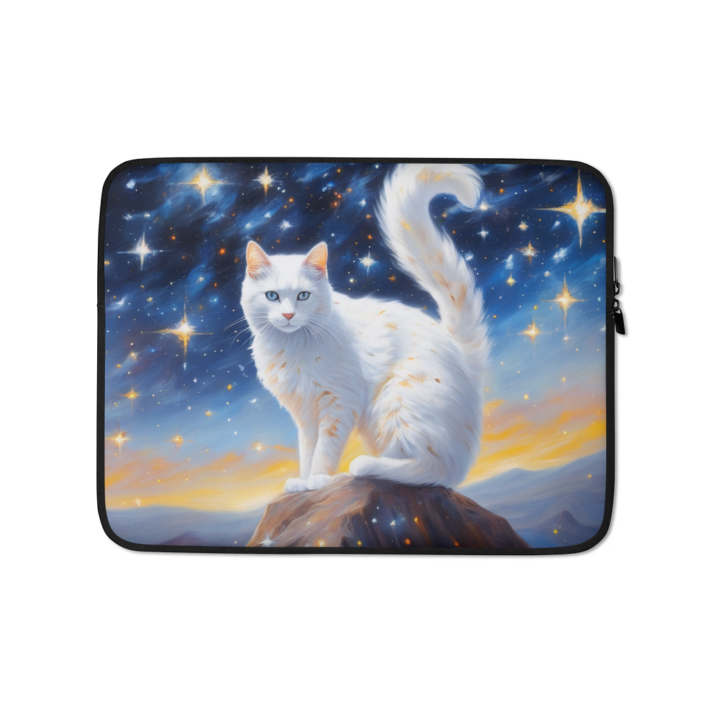 PugMug Custom White Companion Cat Laptop Sleeve