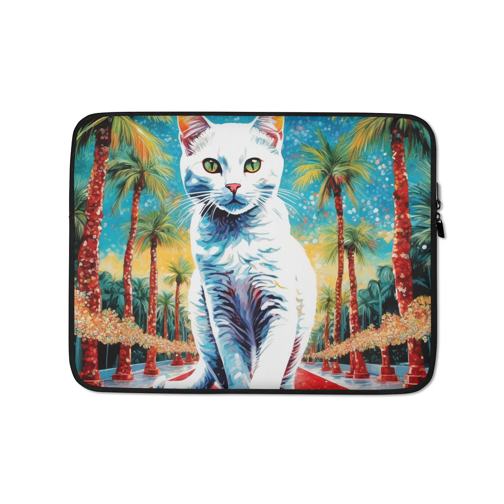 PugMug Custom White Companion Cat Laptop Sleeve