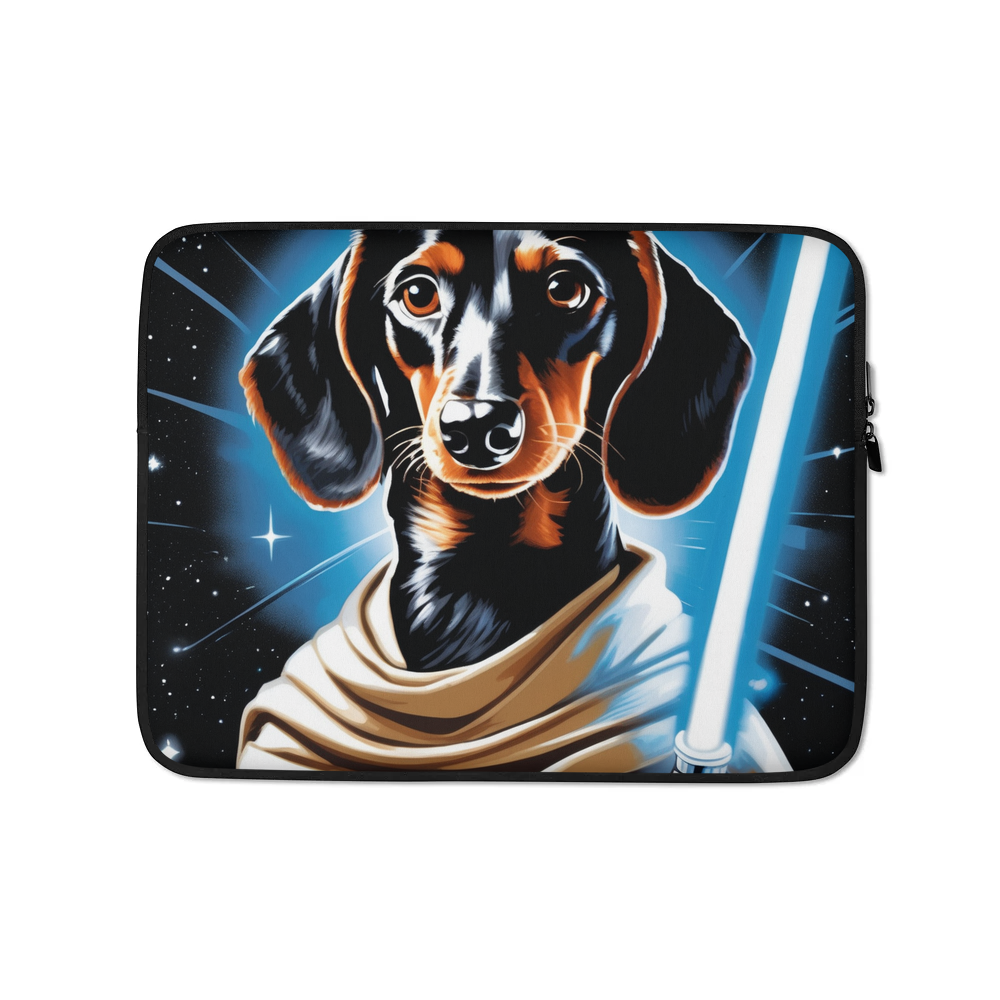 PugMug Custom Black Dachshund Laptop Sleeve