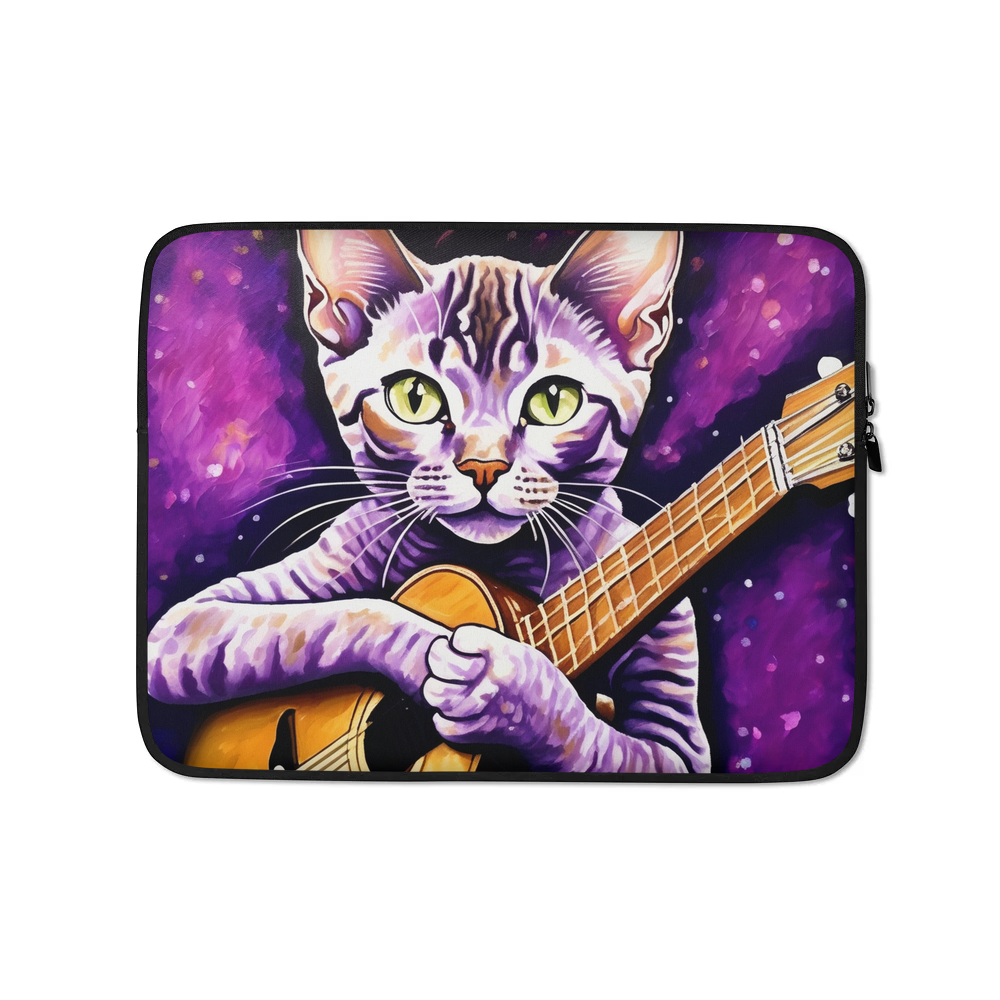 PugMug Custom Tabby Devon Rex Cat Laptop Sleeve