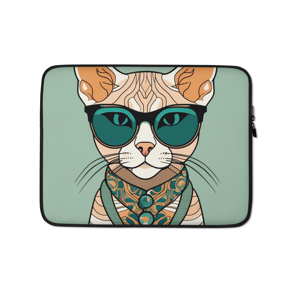 PugMug Custom Tabby Devon Rex Cat Laptop Sleeve