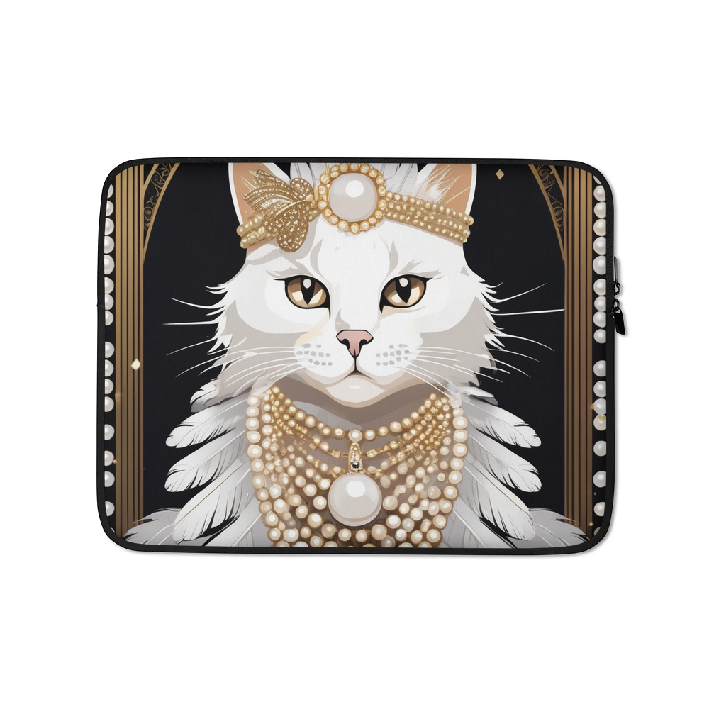 PugMug Custom White Companion Cat Laptop Sleeve