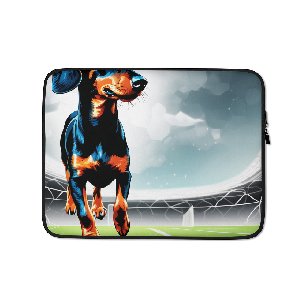 PugMug Custom Black Dachshund Laptop Sleeve