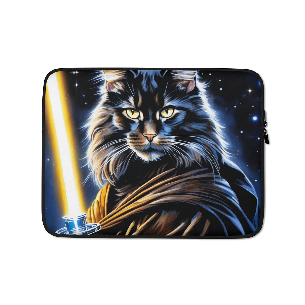 PugMug Custom Black Maine Coon Cat Laptop Sleeve