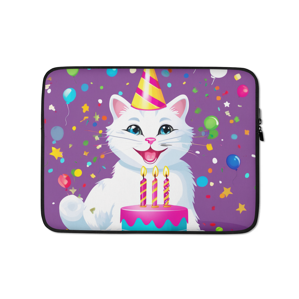 PugMug Custom White Companion Cat Laptop Sleeve