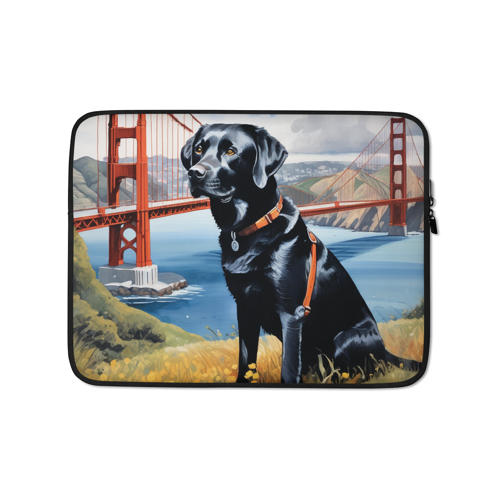 PugMug Custom Black Labrador Retriever Laptop Sleeve