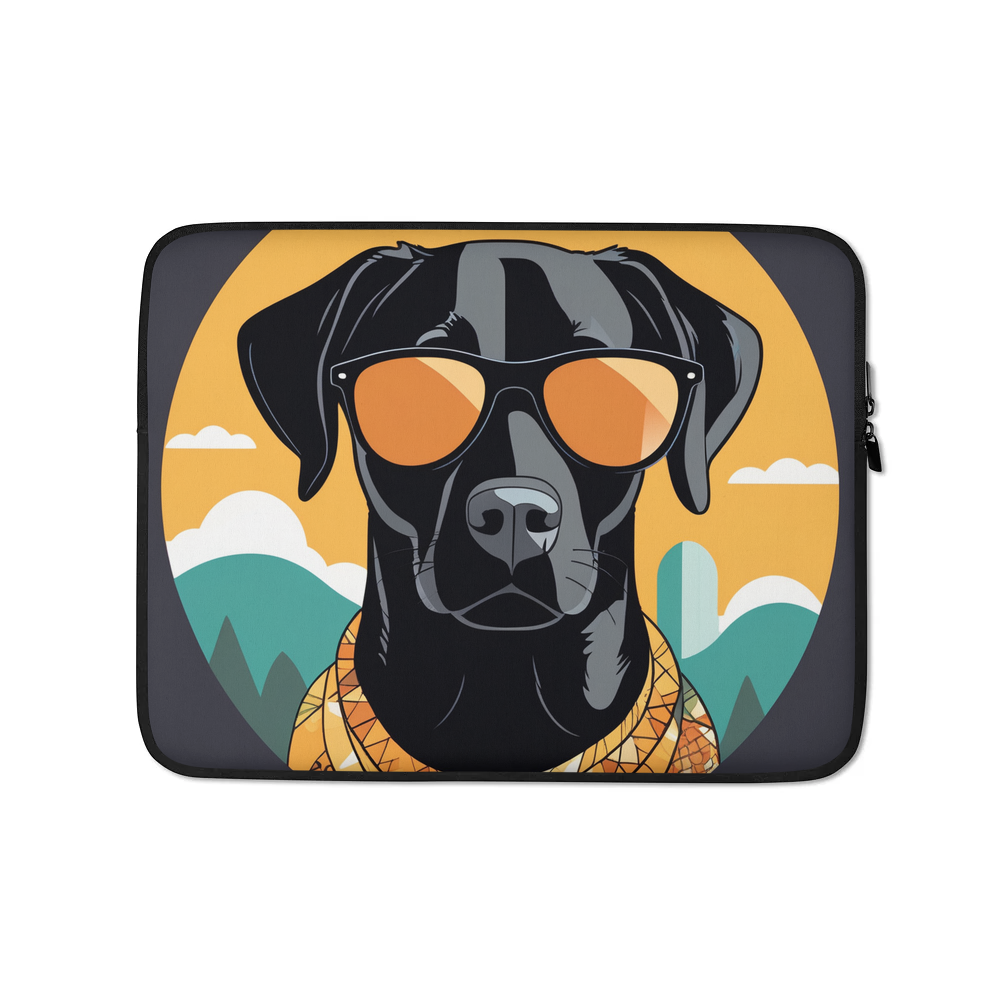 PugMug Custom Black Labrador Retriever Laptop Sleeve