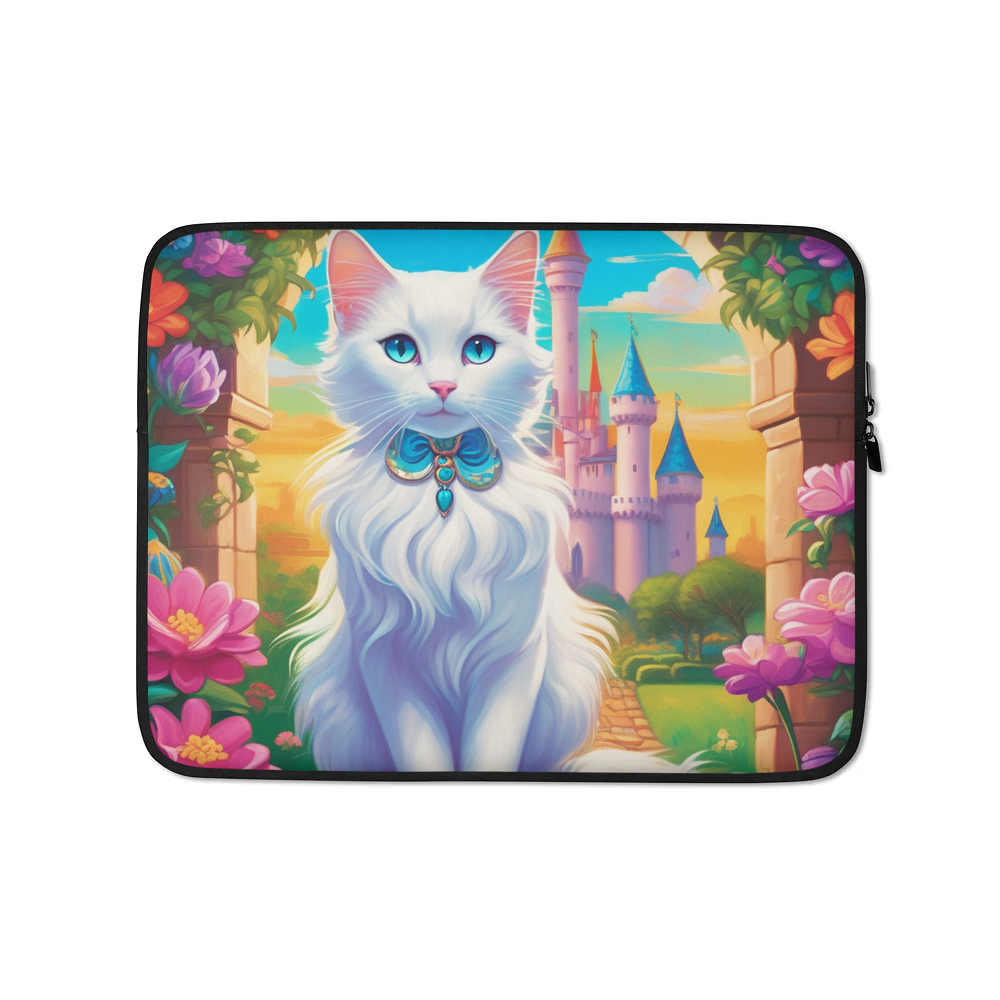 PugMug Custom White Companion Cat Laptop Sleeve