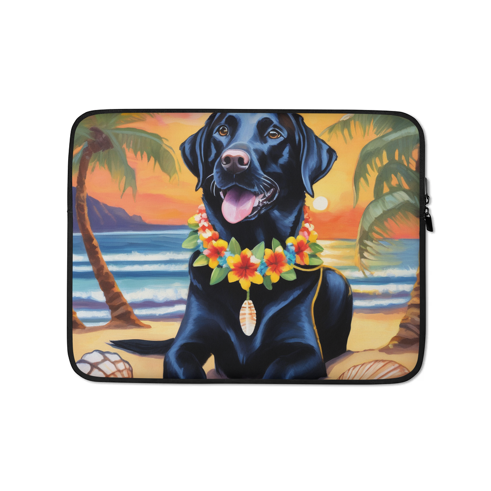 PugMug Custom Black Labrador Retriever Laptop Sleeve