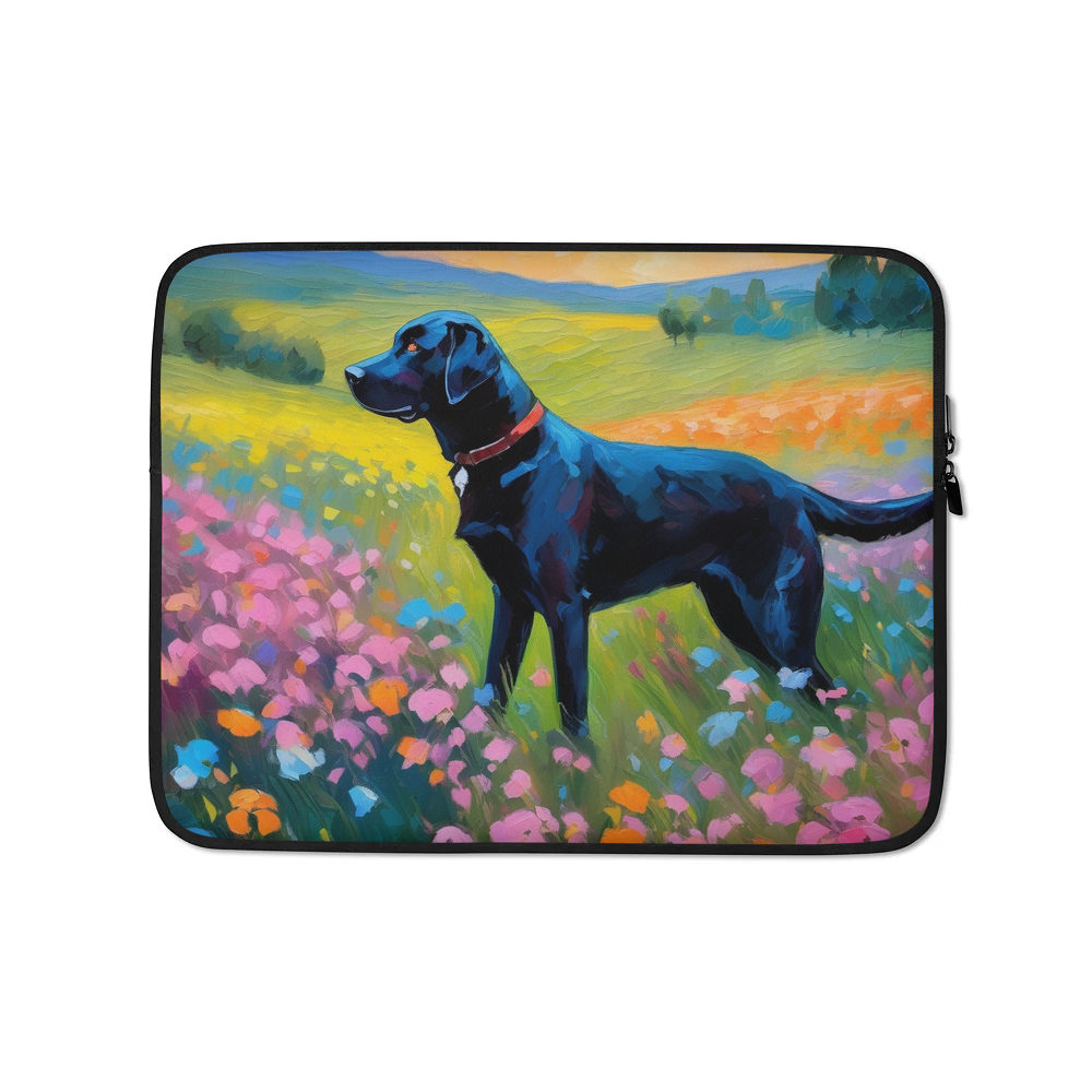 PugMug Custom Black Labrador Retriever Laptop Sleeve