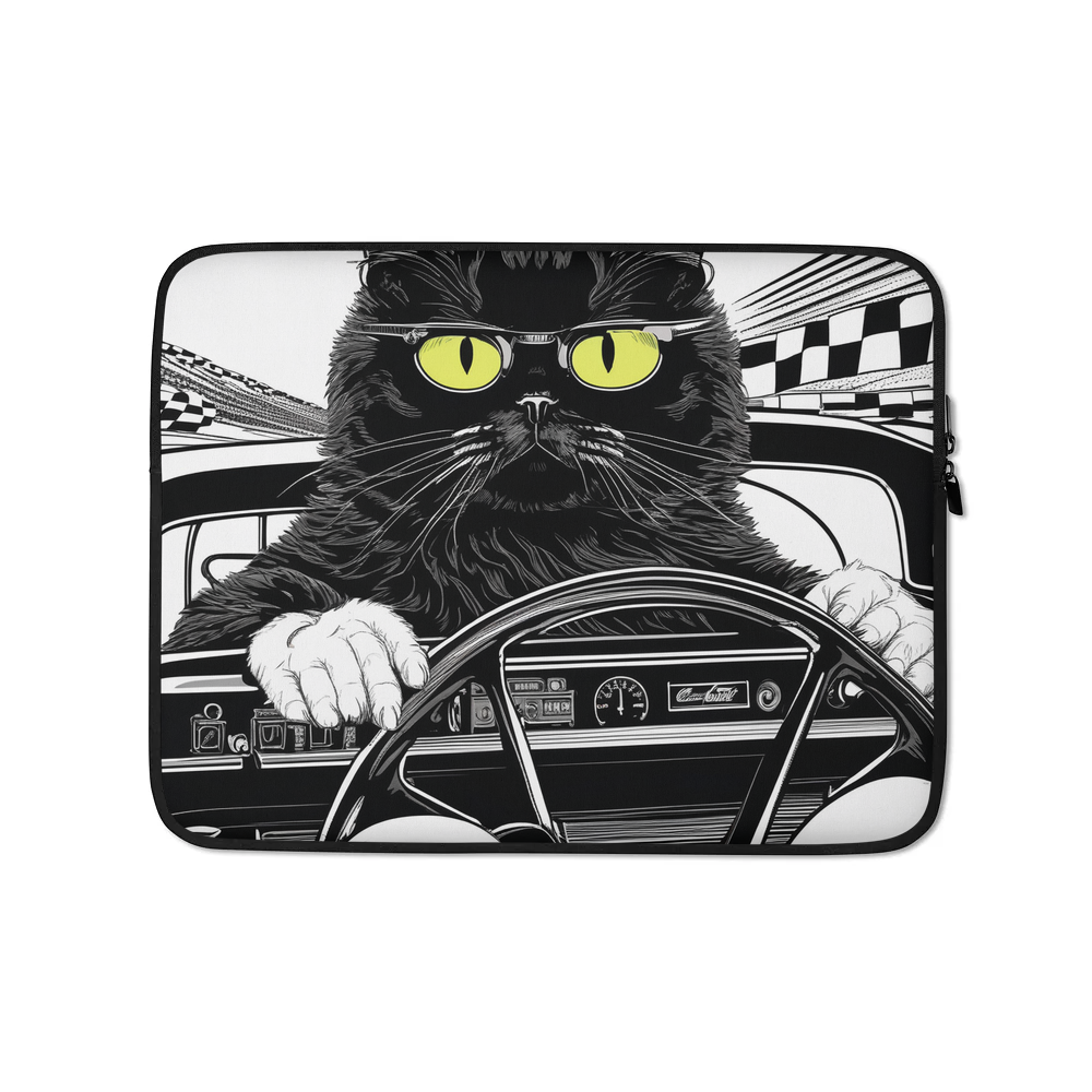 PugMug Custom Black Persian Cat Laptop Sleeve