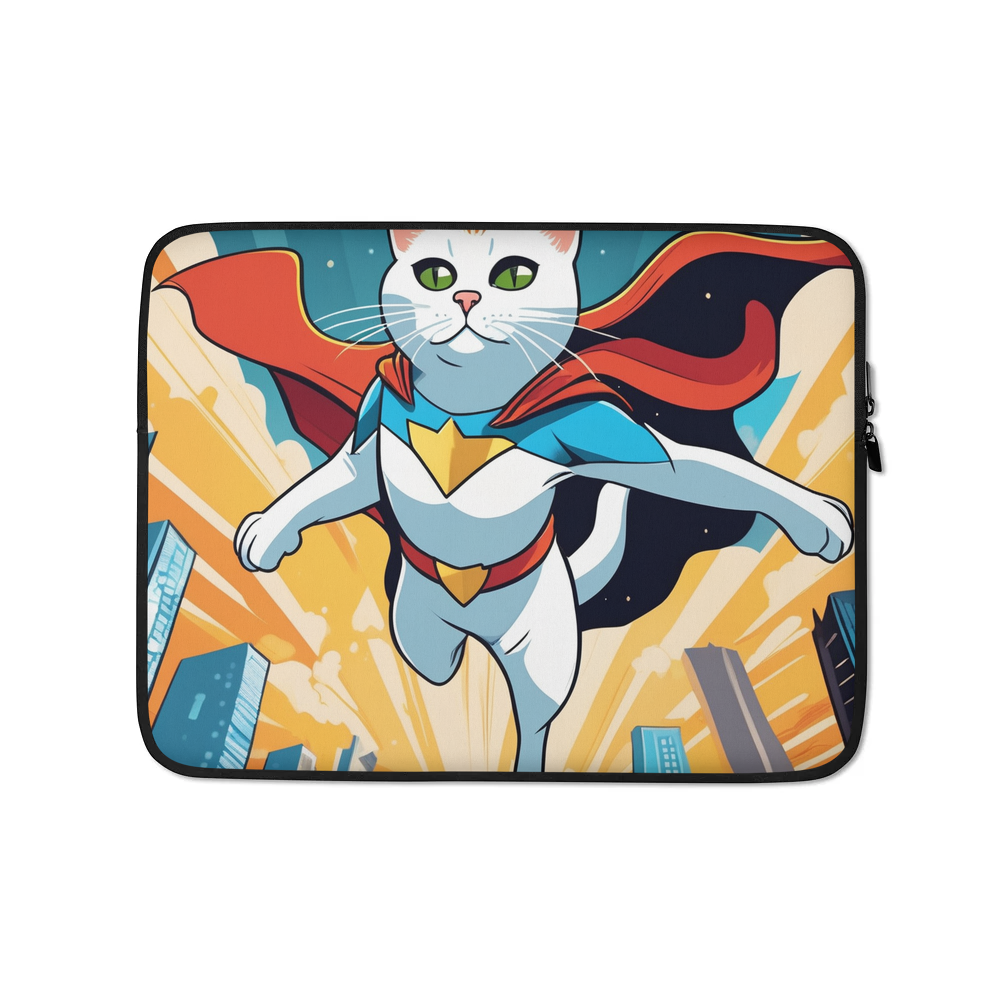 PugMug Custom White Companion Cat Laptop Sleeve