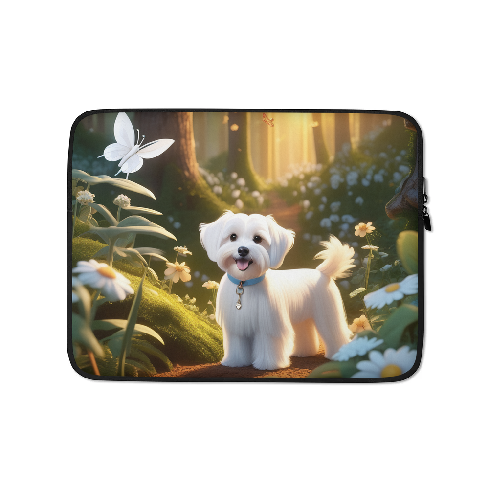 PugMug Custom White Havanese Dog Laptop Sleeve