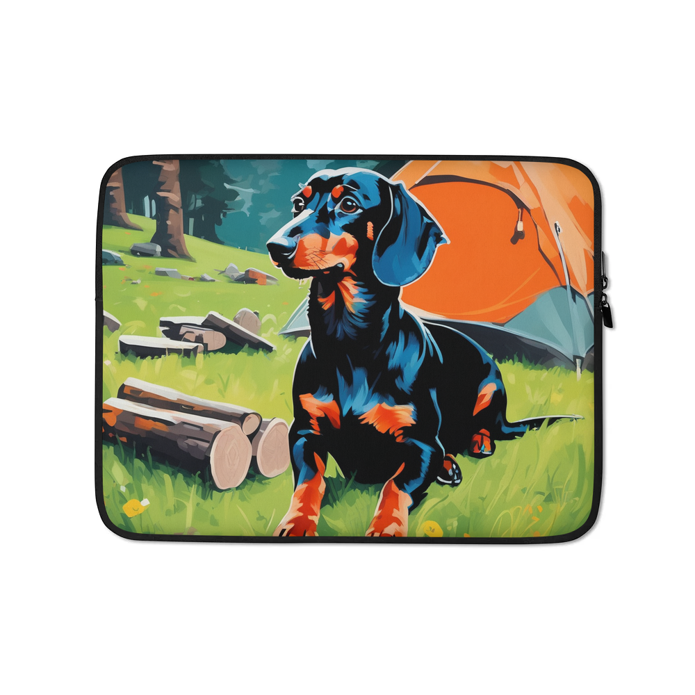 PugMug Custom Black Dachshund Laptop Sleeve