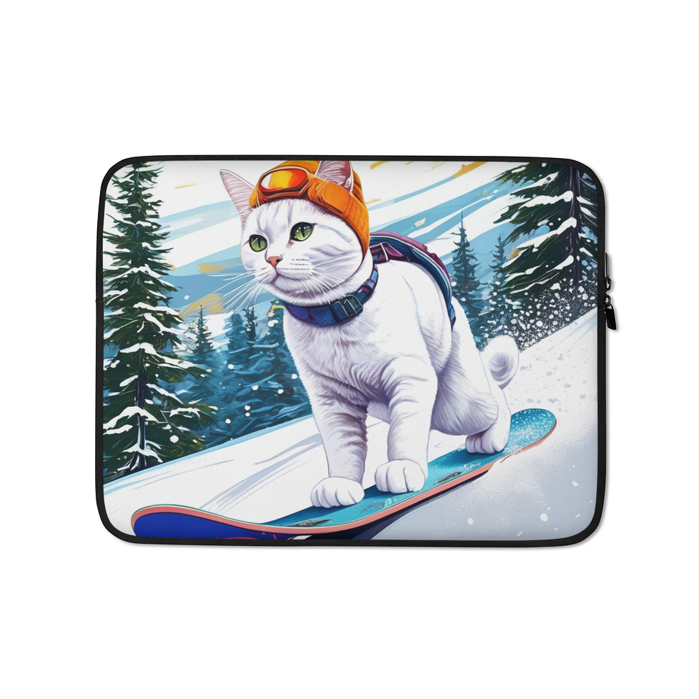 PugMug Custom White Companion Cat Laptop Sleeve