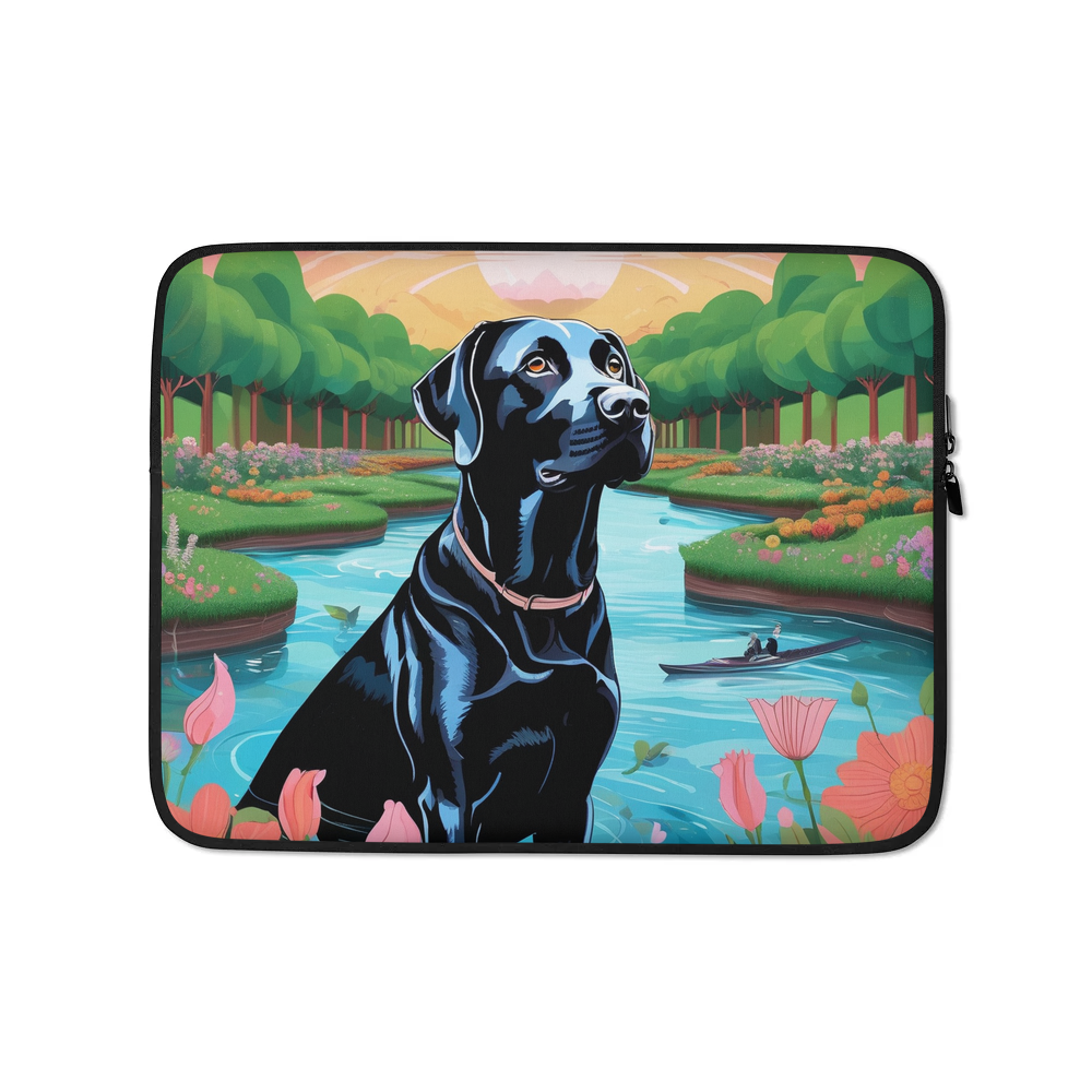 PugMug Custom Black Labrador Retriever Laptop Sleeve