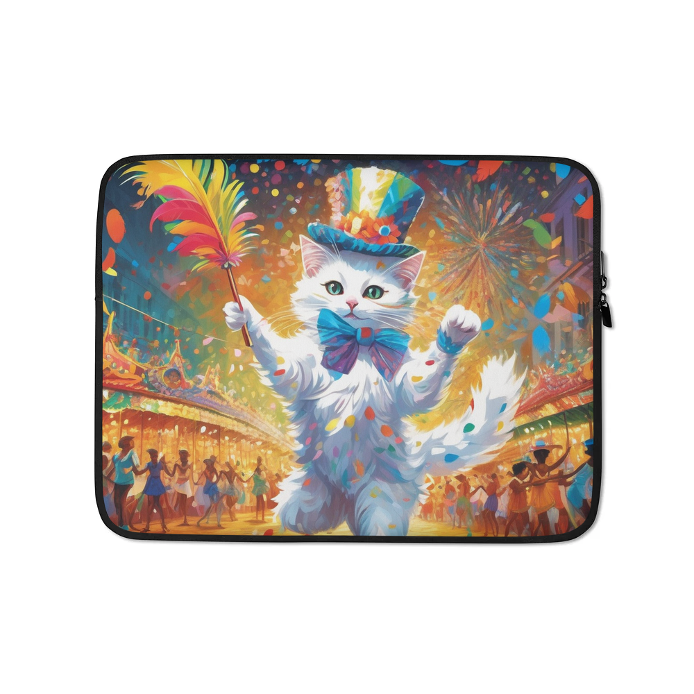 PugMug Custom White Companion Cat Laptop Sleeve