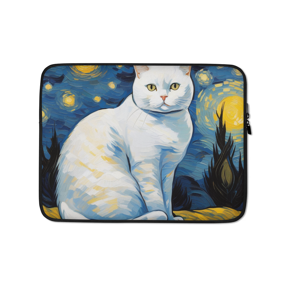 PugMug Custom White British Shorthair Cat Laptop Sleeve