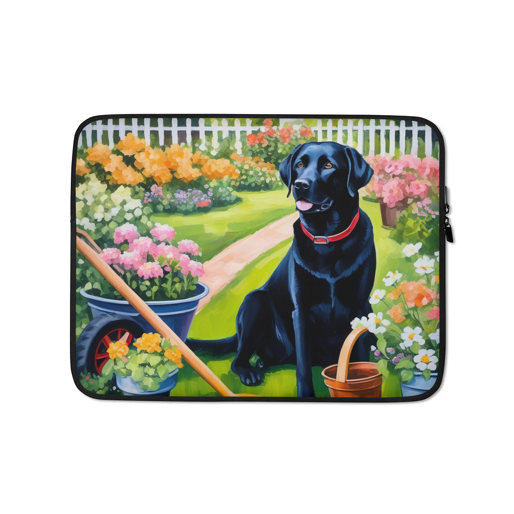 PugMug Custom Black Labrador Retriever Laptop Sleeve