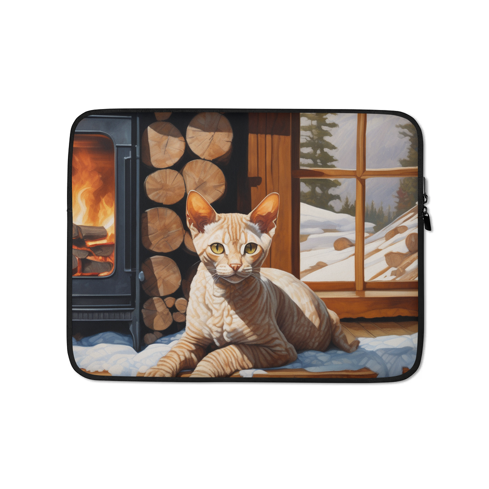 PugMug Custom Tabby Devon Rex Cat Laptop Sleeve