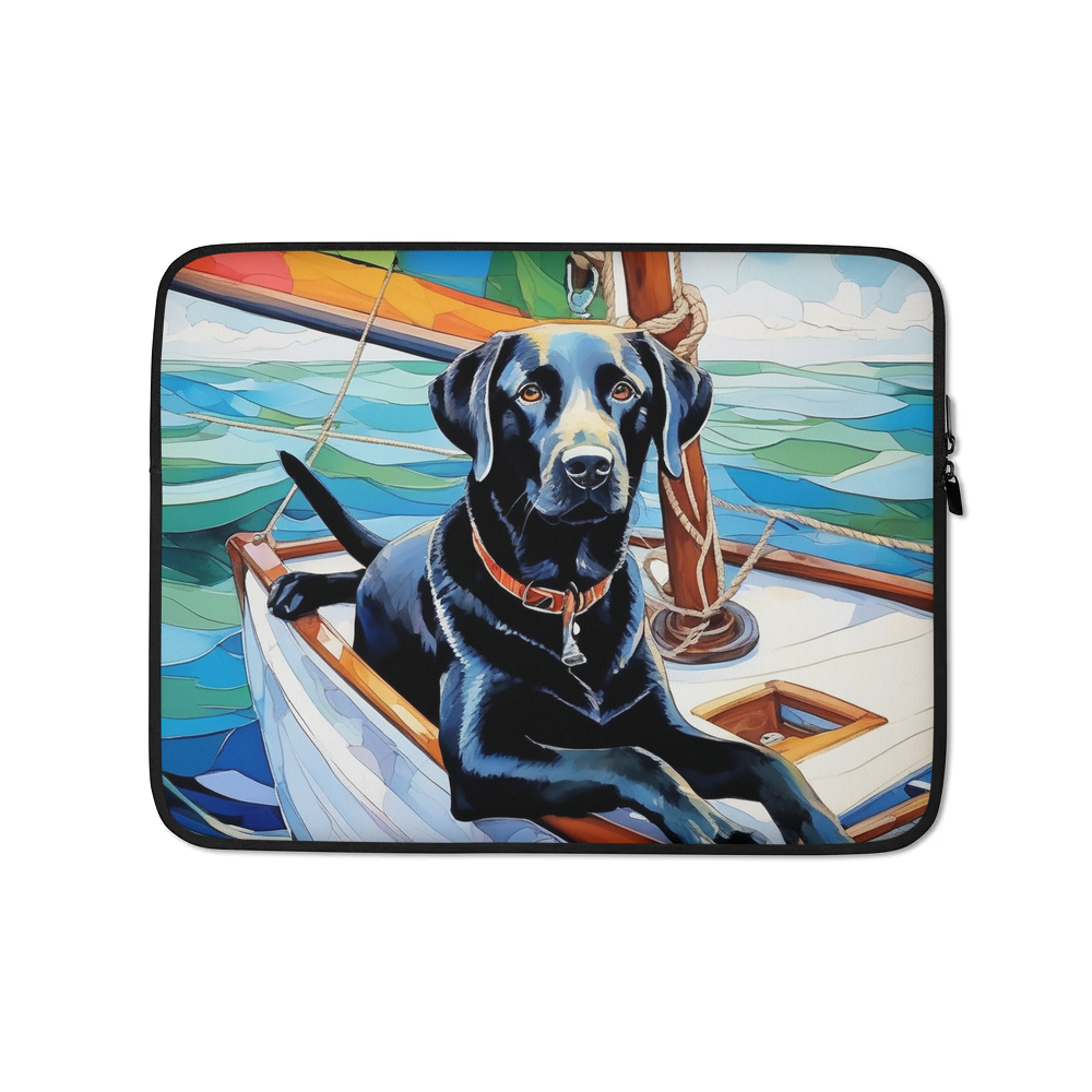 PugMug Custom Black Labrador Retriever Laptop Sleeve