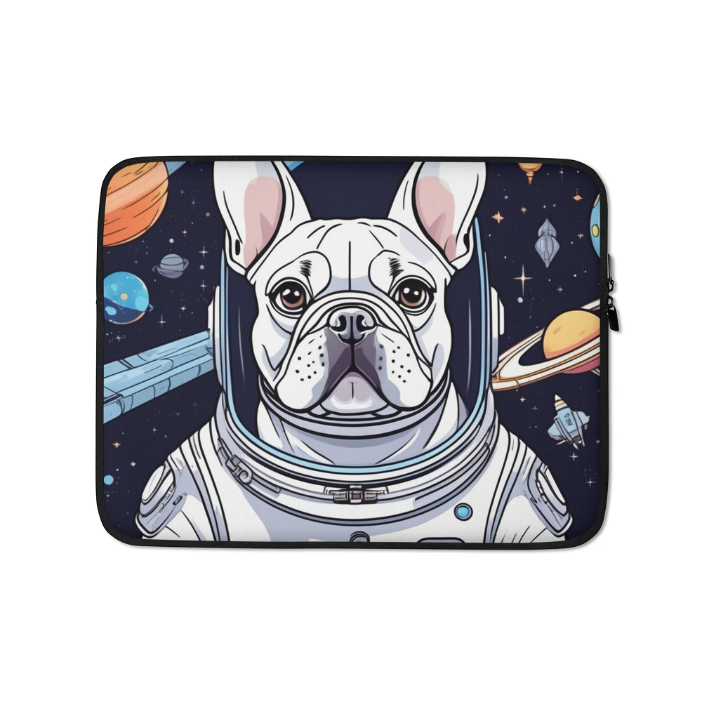 PugMug Custom White French Bulldog Laptop Sleeve